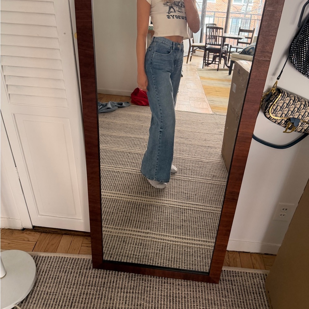 Forever 21 Light Blue High-Rise Wide-Leg Jeans - Women